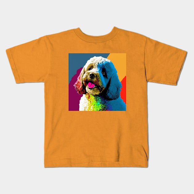 Happy Pop Art Poodle Kids T-Shirt by Star Scrunch